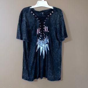 Windsor Lace Up Rock N roll Tee